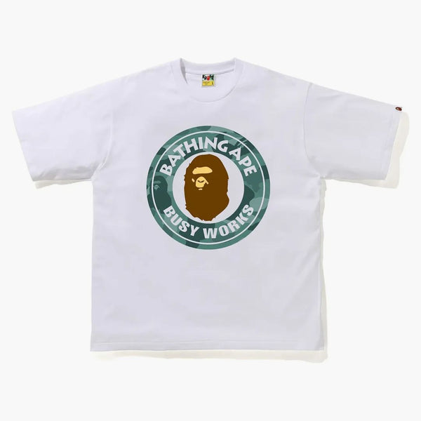 Bape Color Camo Busy Works Relaxed Fit Tee White/Green