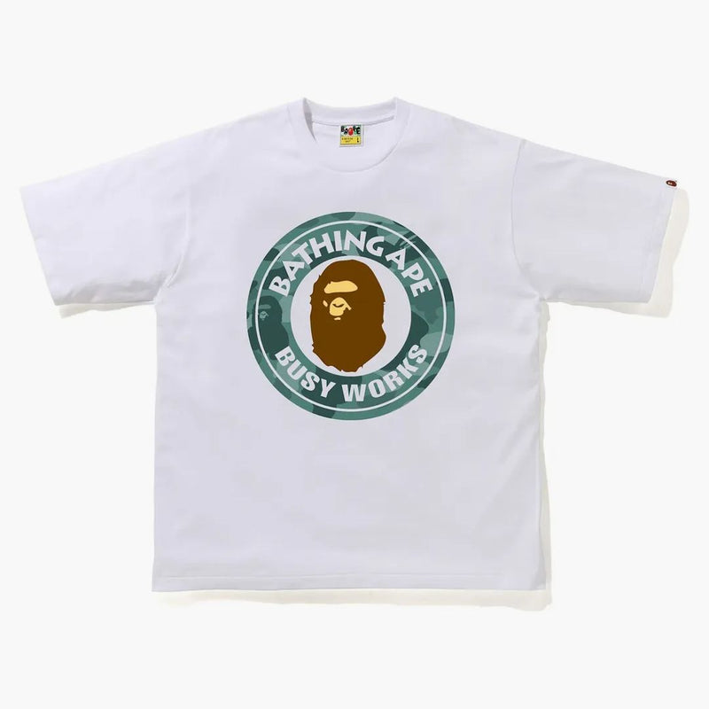 Bape Color Camo Busy Furse Works Relaxed Fit Tee White/Green