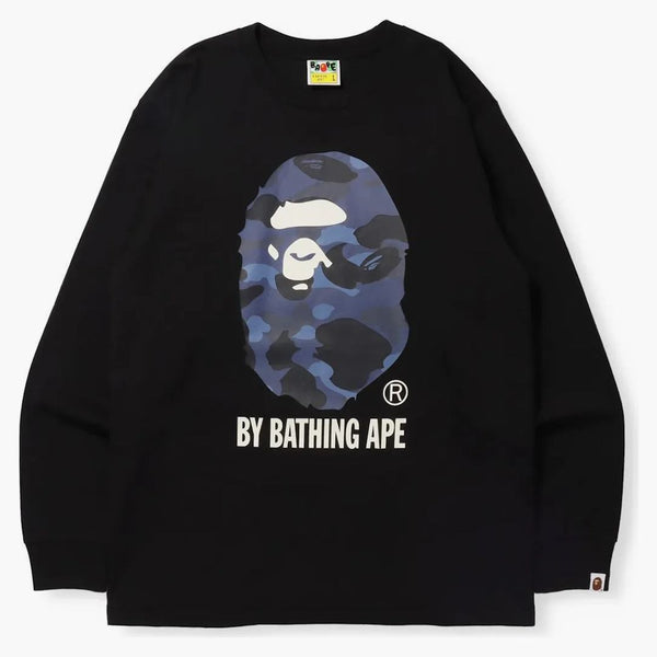 BAPE COLORE CAMO BY BATTURA DI APE (ESCLUSIONE ONLINE) L/S TEE (FW21) NERO/NAVY