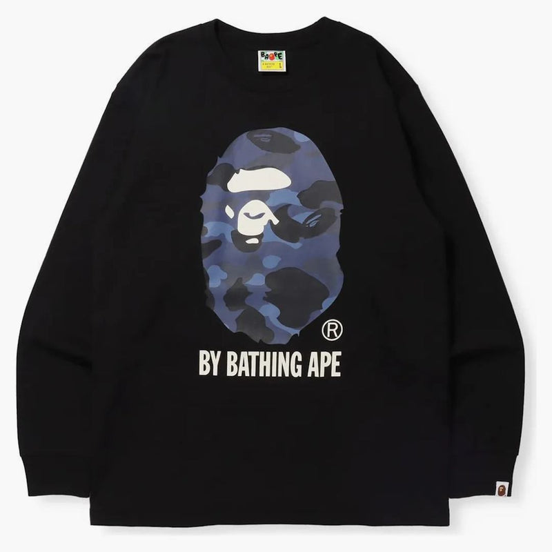 Bape Color Camo by Bathing Ape (online Exclusive) L/S TEE (FW21) Black/Navy