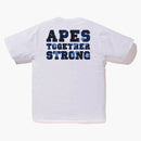 Bape Color Camo College ATS TEE White/Blue