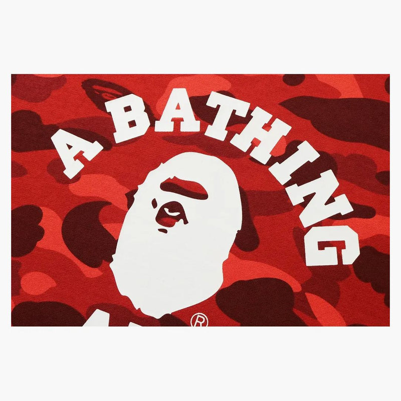 BAPE Color Camo College Crewneck rojo