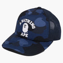 Bape Color Camo College Mesh Cap Navy
