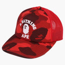 Bape Color Camo College Mesh Cap Red