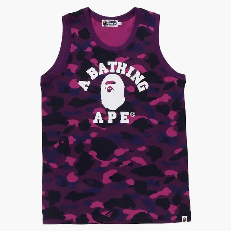 Bape Color Camo College Tank Top Purple