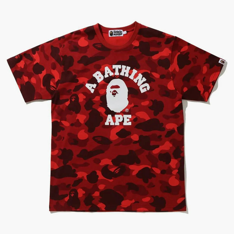 Bape Color Camo College Tea (SS21) rosso