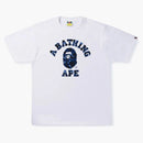 Bape Color Camo College Tee White Navy