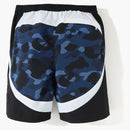 Bape Color Camo Color Block Shorts Blue