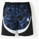Bape Color Camo Color Block Shorts Blue
