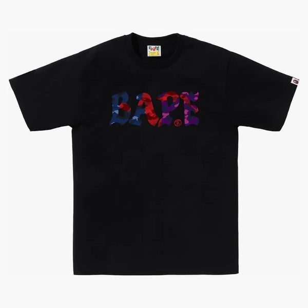 Bape Color Camo Crazy Bape Logo Tea Black