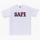 Bape Color Camo Crazy Bape Logo Tee White