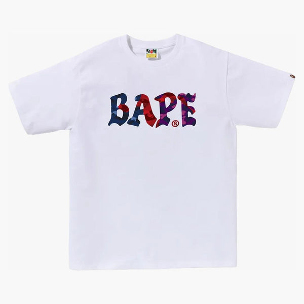 Bape Color Camo Crazy Bape Logo Tea White
