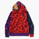 Bape Color Camo Crazy Shark Full Zip Hoodie Multi