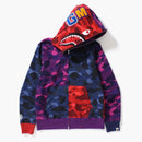 Bape Color Camo Crazy Shark Full Zip Hoodie Multi