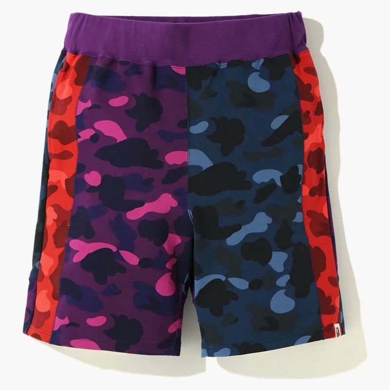 Bape Color Camo Crazy Sweat Shorts Multi