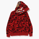 Bape Color Camo Double Shark Full Zip Bluie (SS24) czerwony