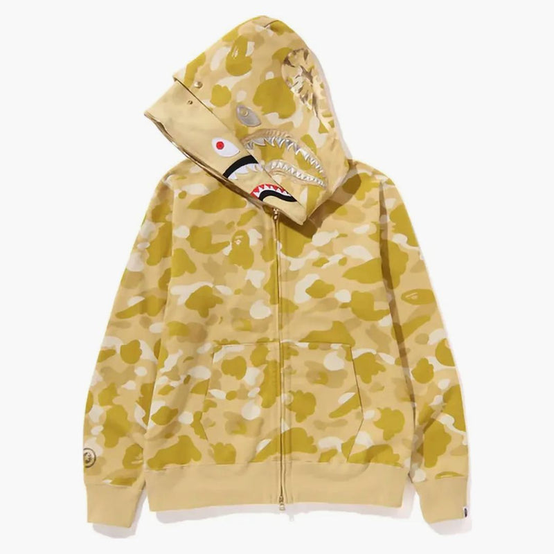 Bape Color Camo Double Shark Full Zip Hoodie (SS24) žlutá
