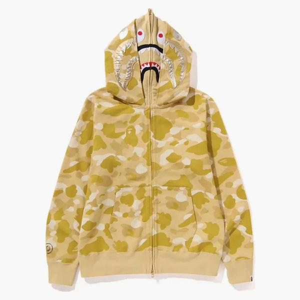 Bape Color Camo Double Shark Full Zip Hoodie (SS24) žlutá