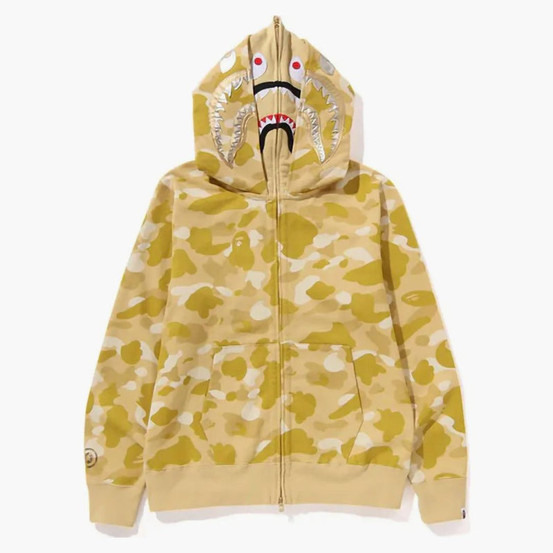 Bape Color Camo Double Shark Full Zip Hoodie (SS24) žlutá
