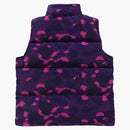 Bape Color Camo Down Vest Purple