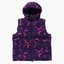 Bape Color Camo Down Vest Purple