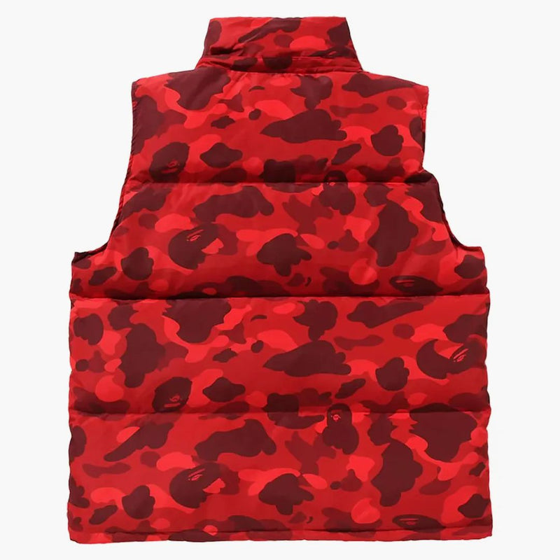 Bape Color Camo Down Vest Red