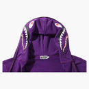 Bape Color Camo Giant Shark Loose Fit Full Zip Hoodie Purple