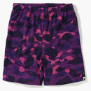 Bape Color Camo Jersey Shorts Purple