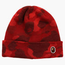 Bape Color Camo Knit Cap Red