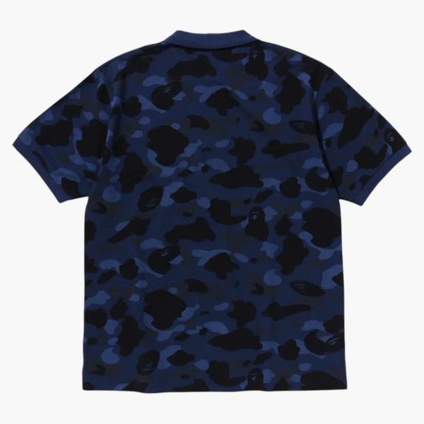 Bape Color Camo Large Ape Head Relaxed Fit Polo Shirt Navy