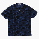 Bape Color Camo Large APE CABEZA RELAJA CAMISA DE POLO ARMY