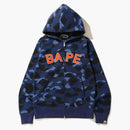BAPE Color Camo Logo Full Zip Hoodie Blue