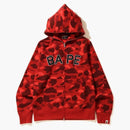 BAPE Color CAMO LOGO Full Zip Soodie Red