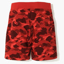 Bape Color Camo Logo Sweat Shorts Red