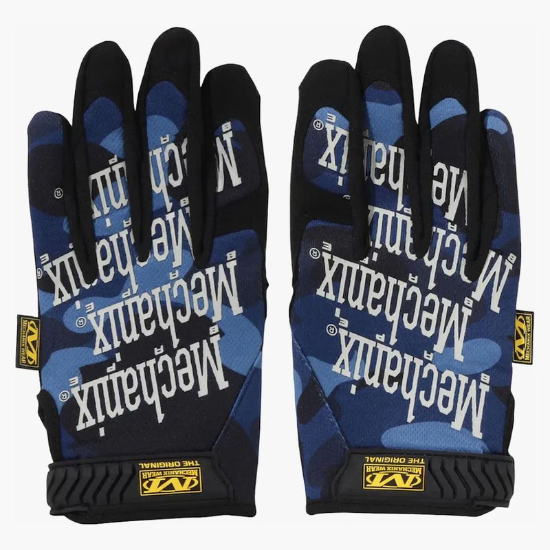Bape Color Camo Mechanix Wear Gloves Navy