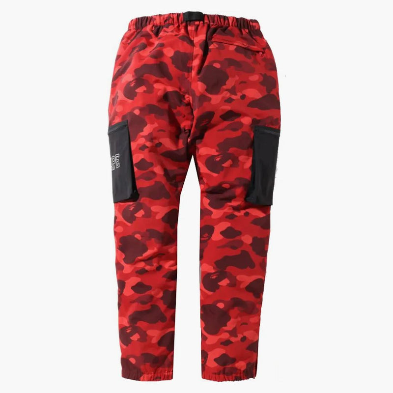 Pantaloni militari mimetici a colore bape rosso