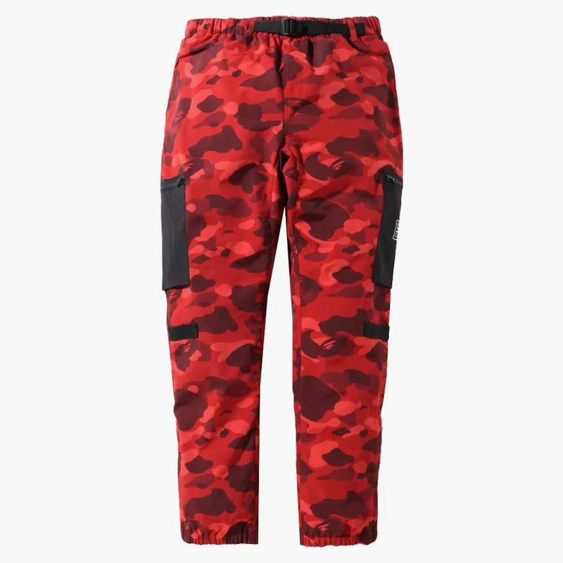 Pantaloni militari mimetici a colore bape rosso