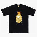 Bape Color Camo Milo On Ape Head Tee Black/yellow