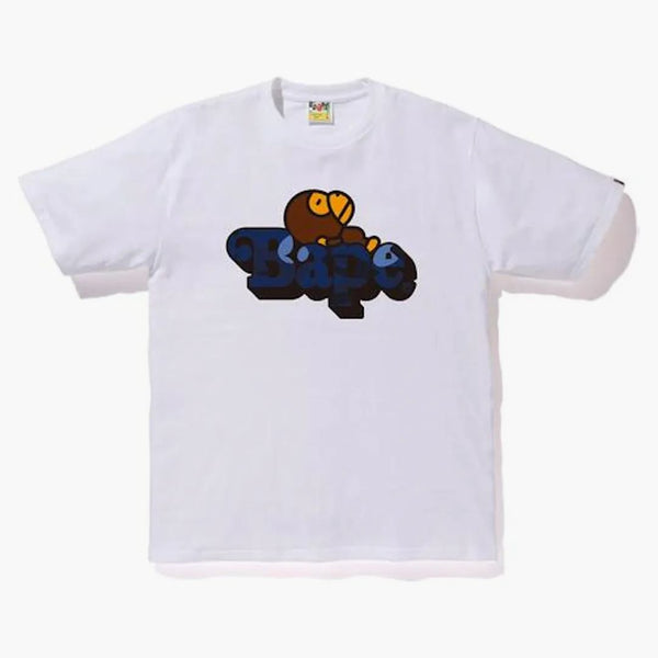 Bape Color Camo Milo en la camiseta de Bape White/Navy