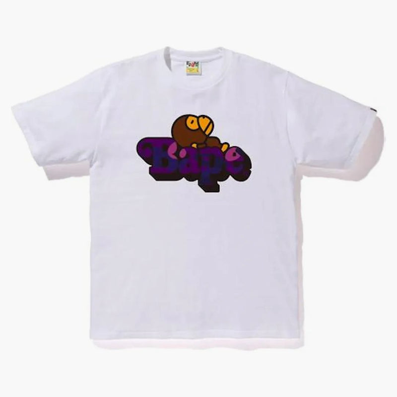 Bape Color Camo Milo on Bape T-Shirt White/Purple