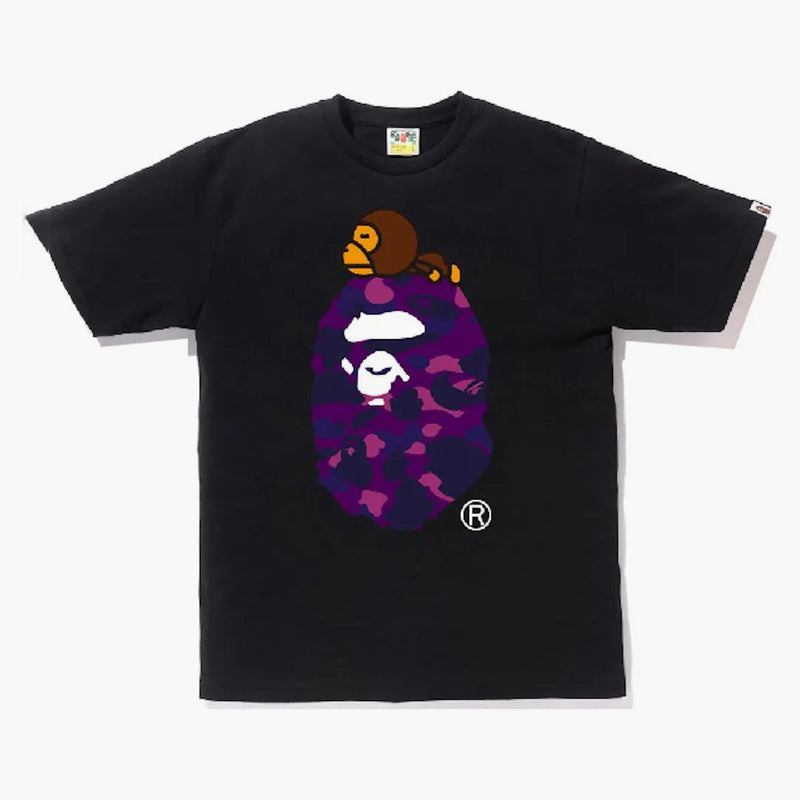 Bape Color Camo Milo on Big Ape Relaxed Tea Black/Purple
