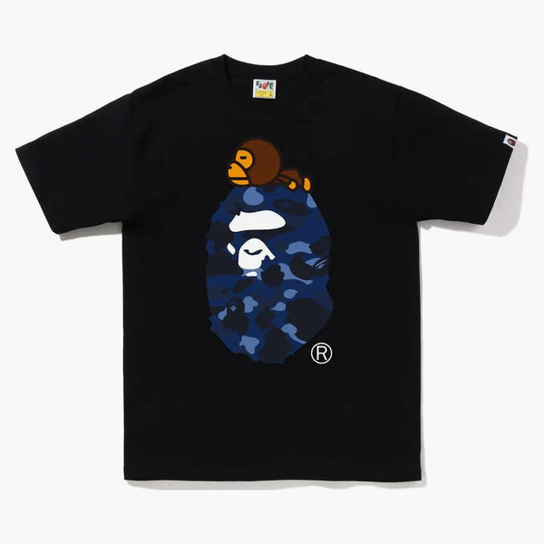 Bape Color Camo Milo on Big Ape Tea (FW22) Black Navy