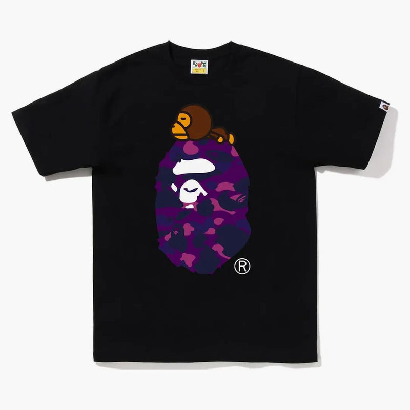 Bape Color Camo Milo on Big Ape Tea (FW22) Black Purple