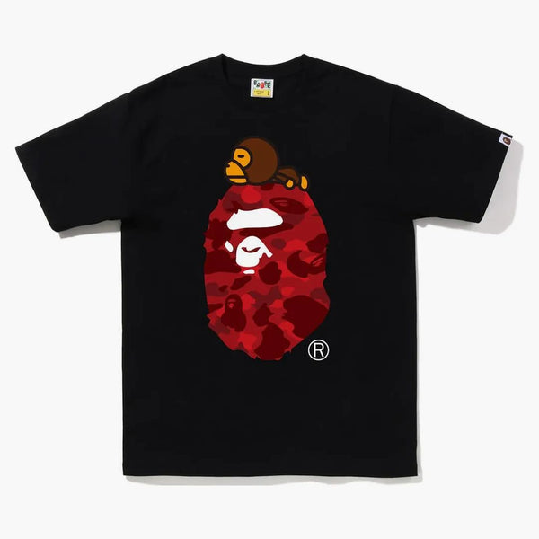 Bape Color Camo Milo on Big Ape Tea (FW22) Black Red