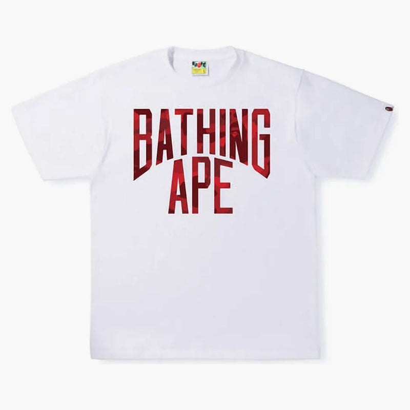 Bape Color Camo NYC Logo Tea (SS22) White Red