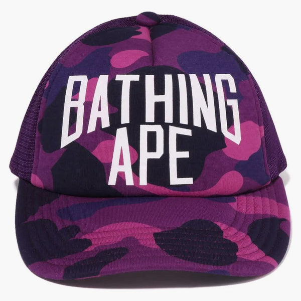 BAPE Color Camo NYC Logo Mesh Cap (FW22) Purple