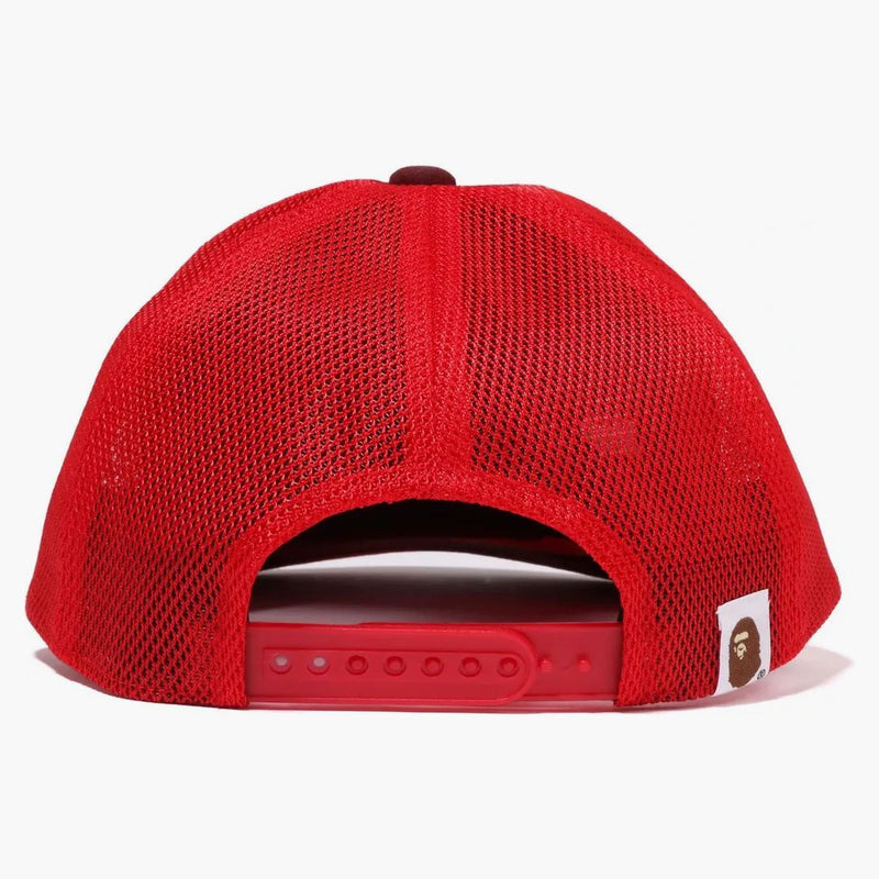 BAPE Color CAMO NYC LOGO LOGO MESH CAP (FW22) Rojo