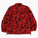 Bape Color Camo One Point Coach Jacket Red