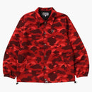 Bape Color Camo One Point Coach Jacket Red