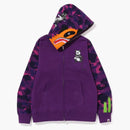 Bape Color Camo Panda Full Zip Hoodie Purple